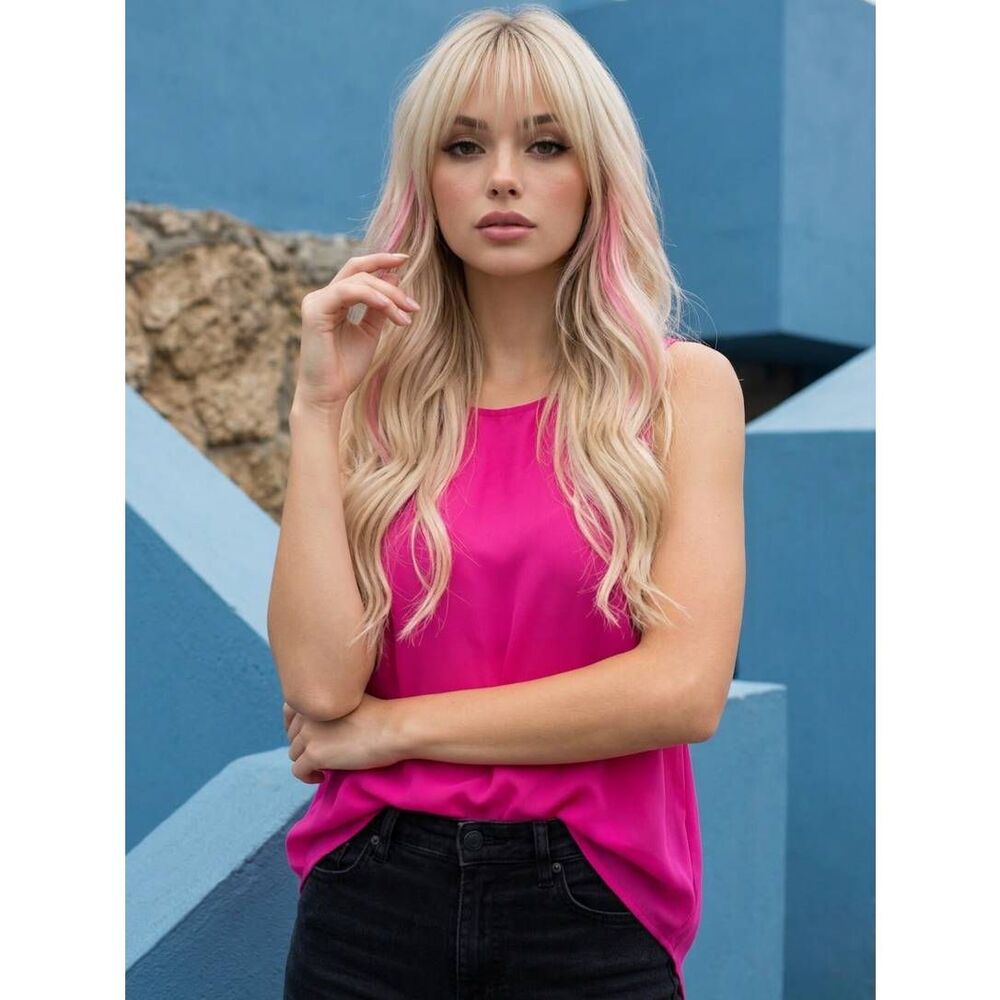🩵Mossimo Fuchsia Hi-Low Flowy Sleeveless Top Small
